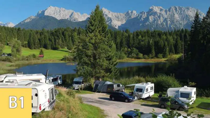 Alpen-Caravanpark-Tennsee Platzkategorie  Terrassenplatz-B1