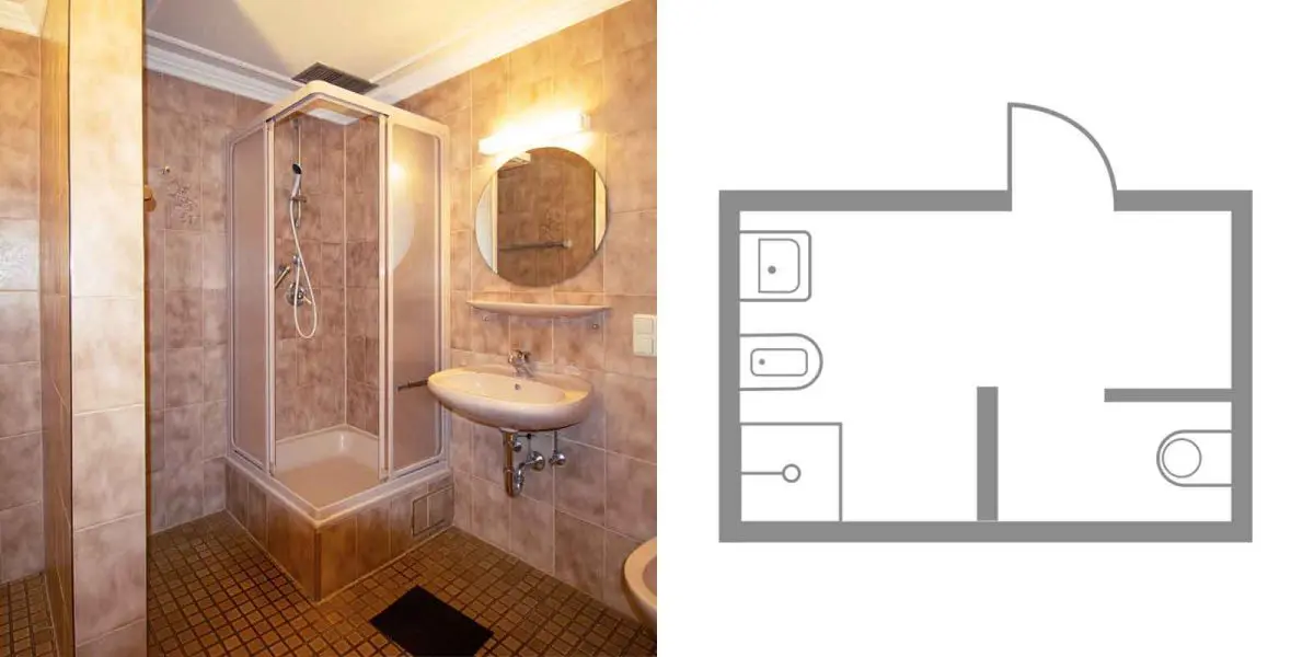 Mietkabine groß Grundriss