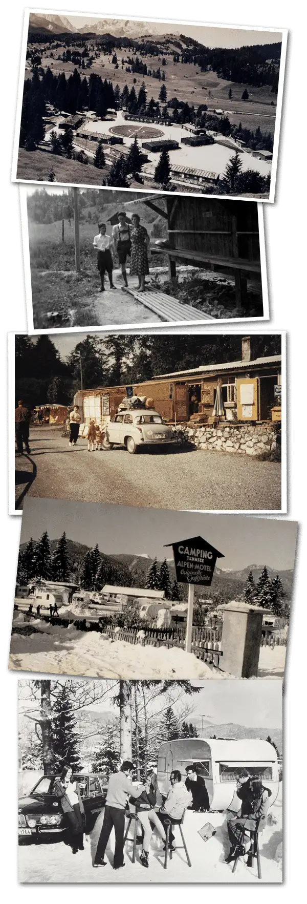 Bild Collage  vom Anfang bis zum Wintercamping