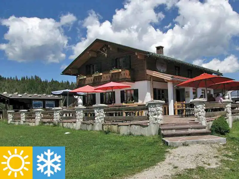 Ansicht Korbinianhütte 1200 m