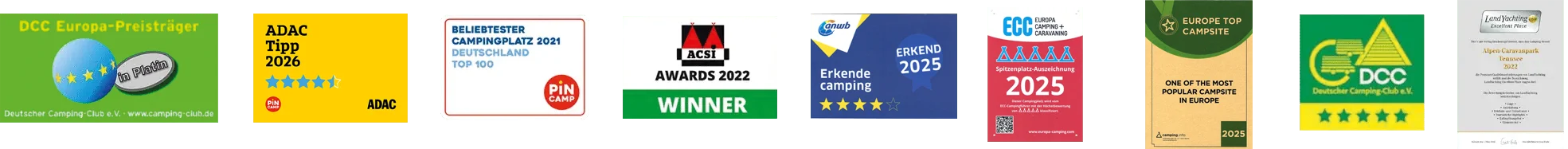 Urkunden Auszeichnungen ADAC, DCC, ECC